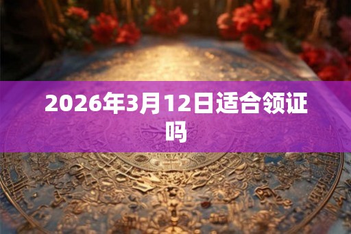 2026年3月12日适合领证吗
