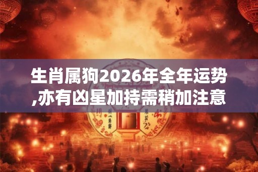 生肖属狗2026年全年运势,亦有凶星加持需稍加注意