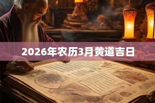 2026年农历3月黄道吉日