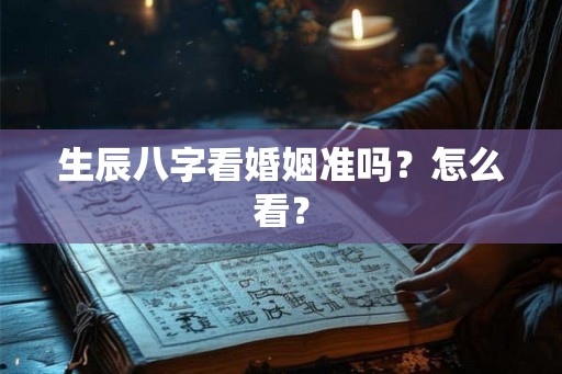 生辰八字看婚姻准吗？怎么看？