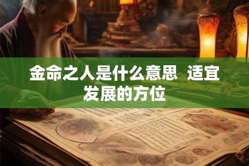 金命之人是什么意思  适宜发展的方位