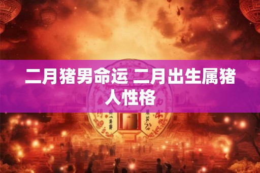 二月猪男命运 二月出生属猪人性格 二月猪男命运 二月出生属猪人性格