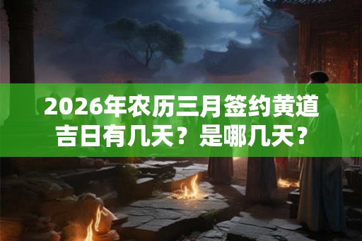 2026年农历三月签约黄道吉日有几天？是哪几天？
