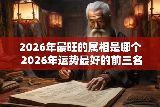 2026年最旺的属相是哪个 2026年运势最好的前三名