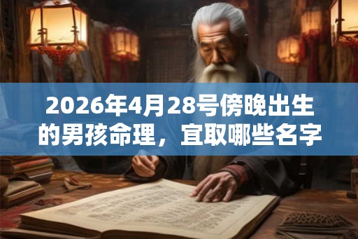 2026年4月28号傍晚出生的男孩命理，宜取哪些名字？