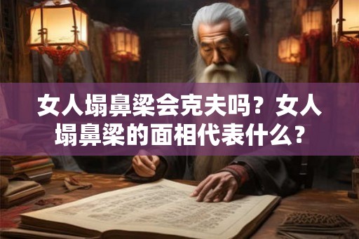 女人塌鼻梁会克夫吗？女人塌鼻梁的面相代表什么？