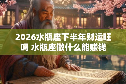 2026水瓶座下半年财运旺吗 水瓶座做什么能赚钱