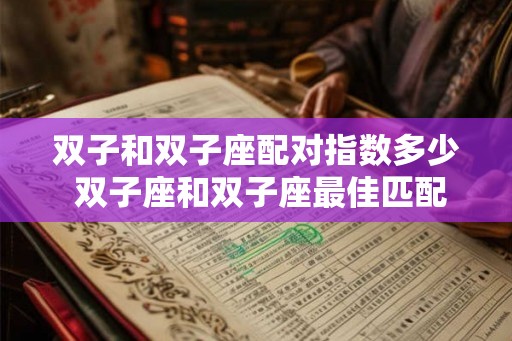 双子和双子座配对指数多少 双子座和双子座最佳匹配得分是多少
