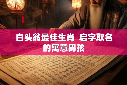 白头翁最佳生肖 启字取名的寓意男孩 白头翁最佳生肖 启字取名的寓意男孩