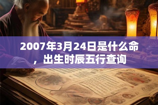 2007年3月24日是什么命,出生时辰五行查询 2007年3月24日是什么命,出生时辰五行查询