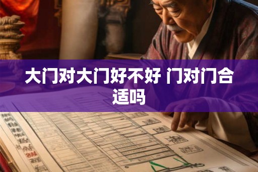 大门对大门好不好 门对门合适吗