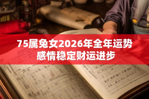 75属兔女2026年全年运势 感情稳定财运进步