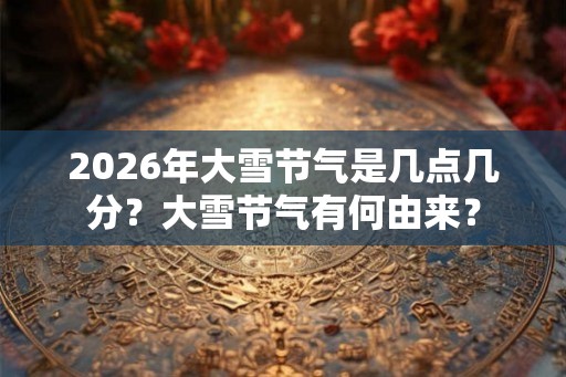 2026年大雪节气是几点几分？大雪节气有何由来？