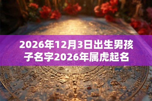 2026年12月3日出生男孩子名字2026年属虎起名