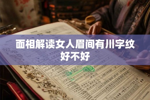 面相解读女人眉间有川字纹好不好