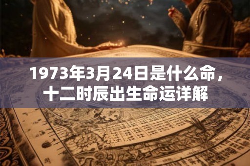 1973年3月24日是什么命，十二时辰出生命运详解