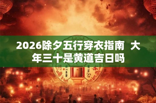 2026除夕五行穿衣指南  大年三十是黄道吉日吗