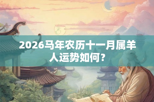 2026马年农历十一月属羊人运势如何？