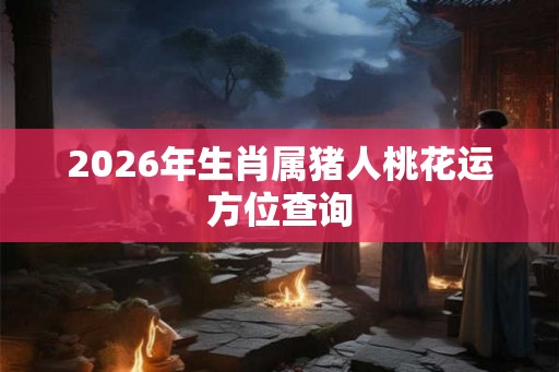 2026年生肖属猪人桃花运方位查询 2026年生肖属猪人桃花运方位查询