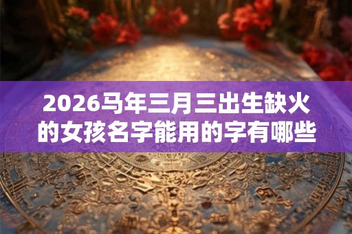 2026马年三月三出生缺火的女孩名字能用的字有哪些? 2026马年三月三出生缺火的女孩名字能用的字有哪些?