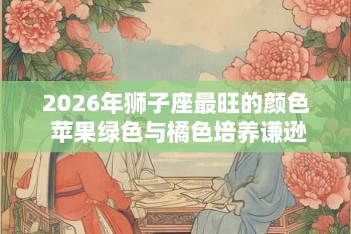 2026年狮子座最旺的颜色 苹果绿色与橘色培养谦逊