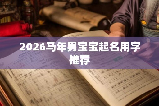 2026马年男宝宝起名用字推荐