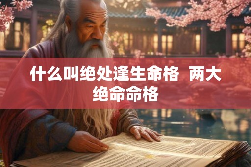 什么叫绝处逢生命格 两大绝命命格 什么叫绝处逢生命格 两大绝命命格