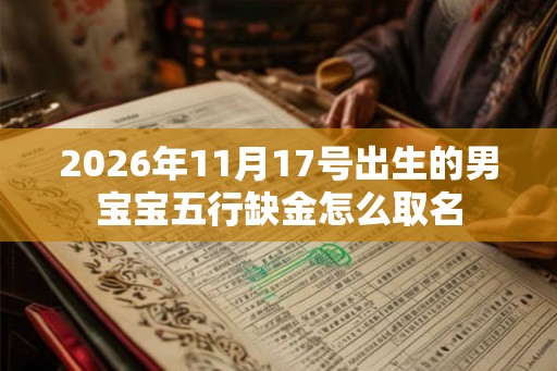 2026年11月17号出生的男宝宝五行缺金怎么取名