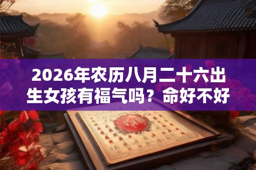 2026年农历八月二十六出生女孩有福气吗？命好不好？