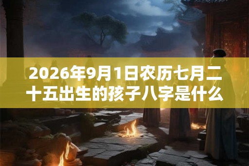 2026年9月1日农历七月二十五出生的孩子八字是什么