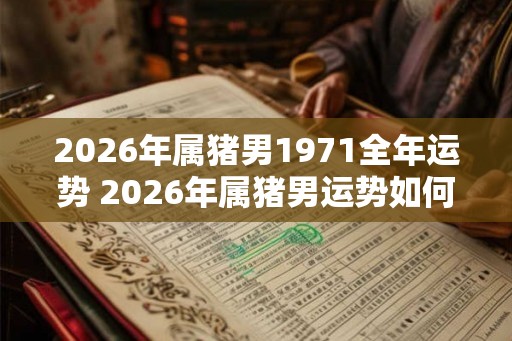 2026年属猪男1971全年运势 2026年属猪男运势如何