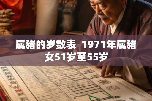 属猪的岁数表  1971年属猪女51岁至55岁