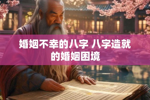 婚姻不幸的八字 八字造就的婚姻困境