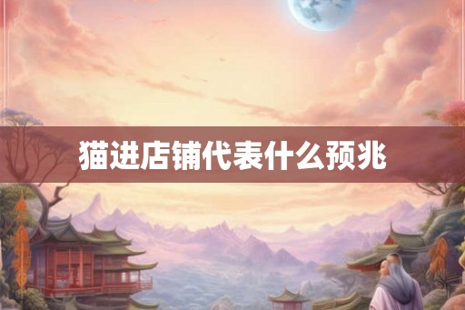猫进店铺代表什么预兆