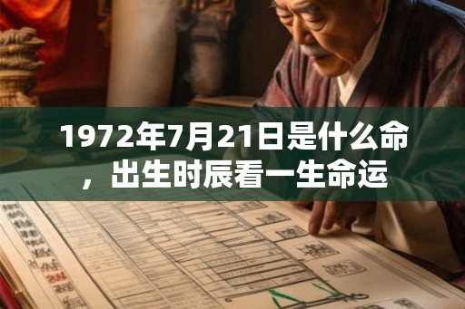 1972年7月21日是什么命，出生时辰看一生命运