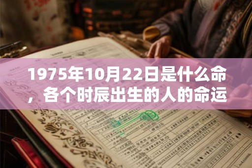 1975年10月22日是什么命,各个时辰出生的人的命运 1975年10月22日是什么命,各个时辰出生的人的命运