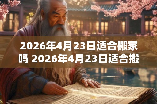 2026年4月23日适合搬家吗 2026年4月23日适合搬家吗