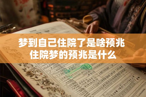 梦到自己住院了是啥预兆 住院梦的预兆是什么