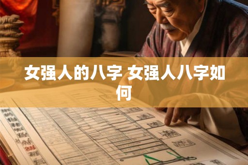 女强人的八字 女强人八字如何