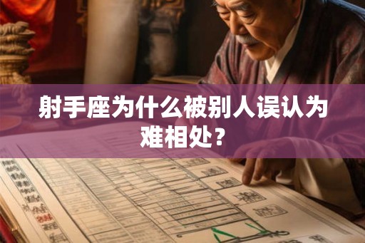 射手座为什么被别人误认为难相处？