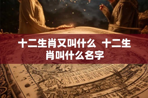 十二生肖又叫什么  十二生肖叫什么名字