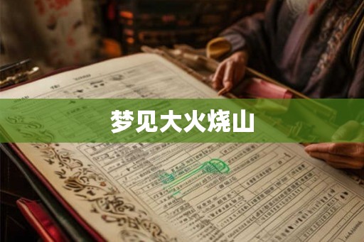 梦见大火烧山