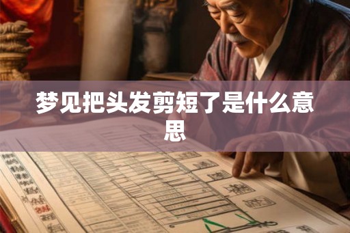 梦见把头发剪短了是什么意思