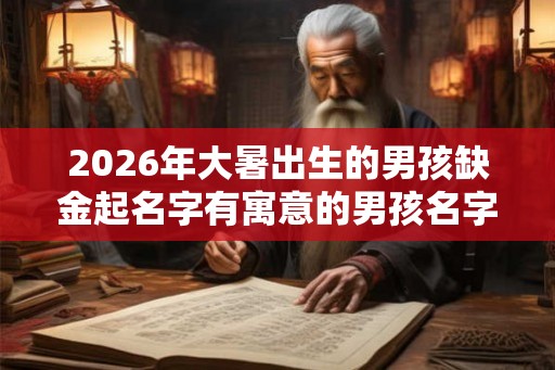 2026年大暑出生的男孩缺金起名字有寓意的男孩名字