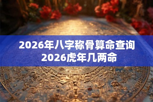 2026年八字称骨算命查询  2026虎年几两命