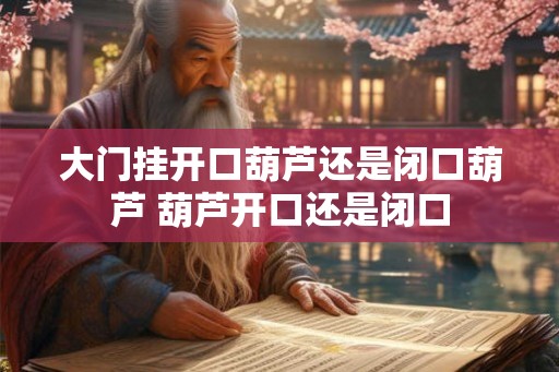 大门挂开口葫芦还是闭口葫芦 葫芦开口还是闭口 大门挂开口葫芦还是闭口葫芦 葫芦开口还是闭口