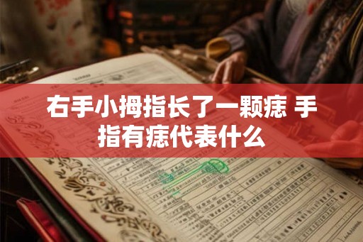 右手小拇指长了一颗痣 手指有痣代表什么