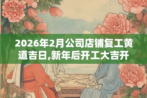 2026年2月公司店铺复工黄道吉日,新年后开工大吉开张好日子