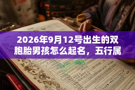 2026年9月12号出生的双胞胎男孩怎么起名，五行属什么