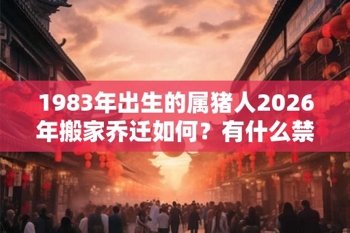 1983年出生的属猪人2026年搬家乔迁如何？有什么禁忌？